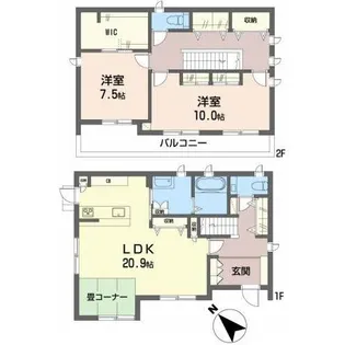静岡県浜松市中央区幸4【一戸建】の間取り