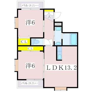鹿児島県鹿児島市小松原2【マンション】の間取り
