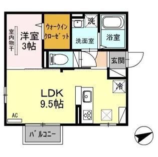 新潟県新潟市西区ときめき西1【アパート】の間取り
