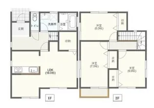 静岡県浜松市中央区高丘西3【一戸建】の間取り