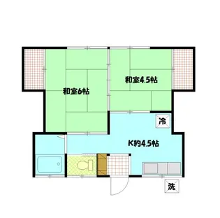 富士見荘【1階】の間取り