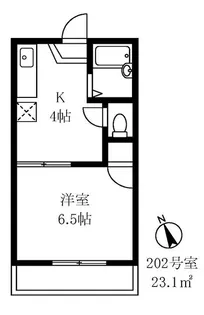 タウンハウス・ツクモ【2階】の間取り