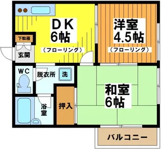 フラット羽根木【2階】の間取り