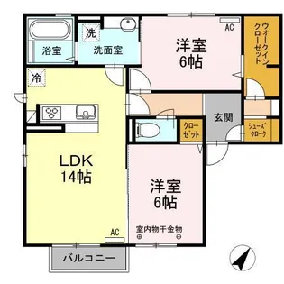 シャレットコダ【1階】の間取り
