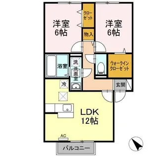 アンシャンテA棟【1階】の間取り