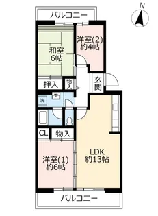 UR洛西福西公園【1階】の間取り