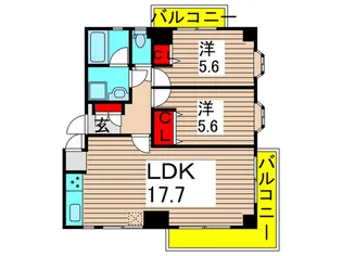 パシフィックパレス梅島【3階】の間取り