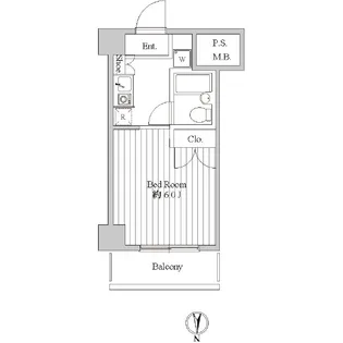 スペーシア池上【4階】の間取り