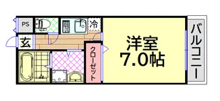 サンプラザ大正【6階】の間取り