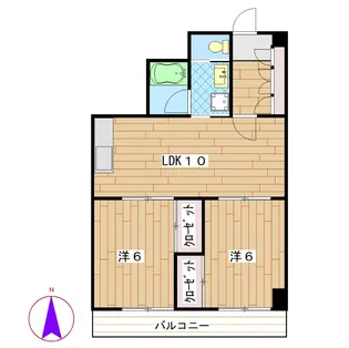 小豆沢2パレス【3階】の間取り