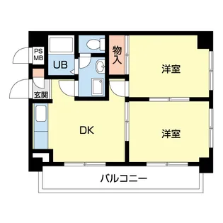 パルクレール日之出【2階】の間取り