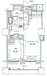 ザ・パークハウス西新宿タワー60【4階】の間取り