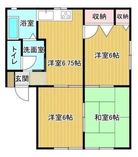ディアス楢津【2階】の間取り