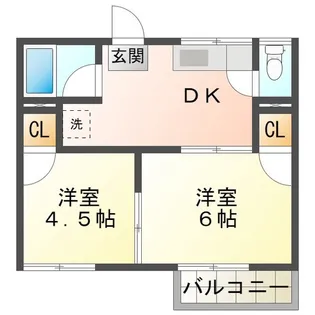サンフォーブル【2階】の間取り