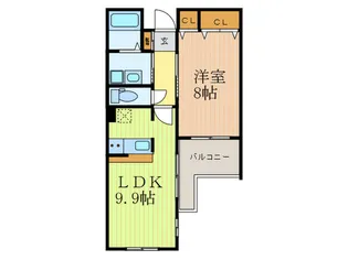 リジェール御池【3階】の間取り