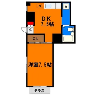 勝井マンション【1階】の間取り