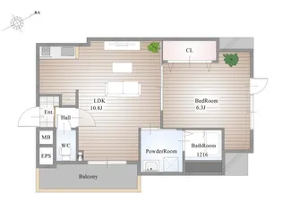 VIVERE呉服【10階】の間取り