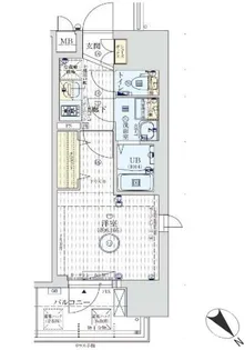 ワールドアイ梅田WEST【11階】の間取り