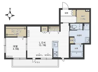 BRIGHT HILLS URAWA【1階】の間取り