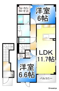 ウエストレジデンス【2階】の間取り