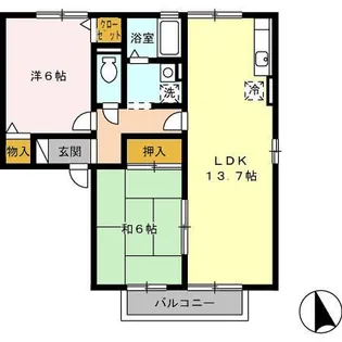 アヴェニール幸 A【1階】の間取り