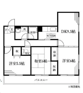 ブルーメンハイツ【1階】の間取り