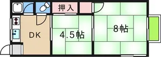 ビスタ安立【1階】の間取り