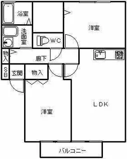 クレスト【1階】の間取り