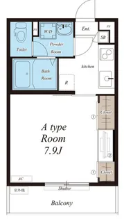 リブリ・ルーチェテラス【1階】の間取り