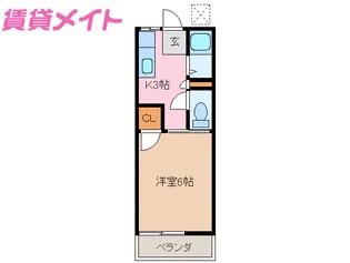 エクセル笹川【2階】の間取り