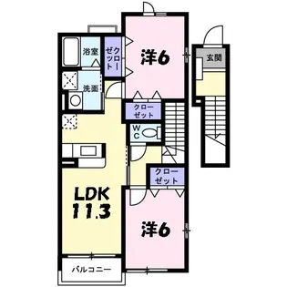 エスペランサI【2階】の間取り