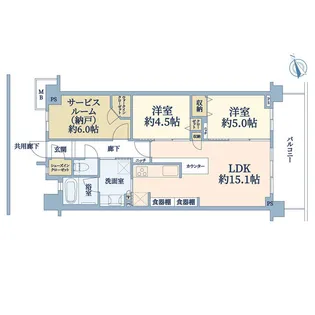 ルピアコート宮前平【2階】の間取り