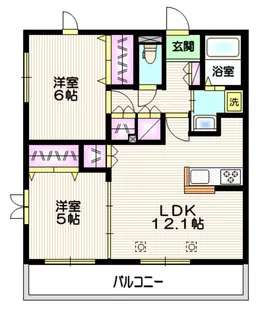 シャルマン南鳩ケ谷【3階】の間取り