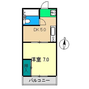 コーポ松の本荘【2階】の間取り