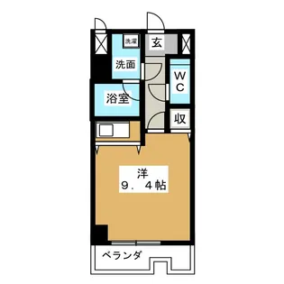 ラフィナス新栄【4階】の間取り