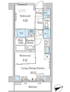 インスタイルレジデンス本駒込【5階】の間取り