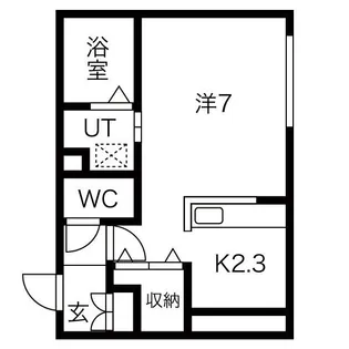 フランジュールあいの里【1階】の間取り