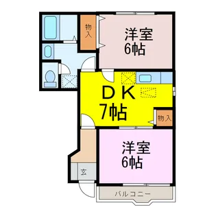 ファミールメゾンD【1階】の間取り