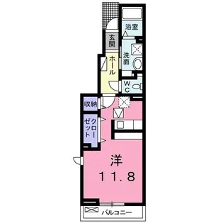 IXI II(イクシィII)【1階】の間取り