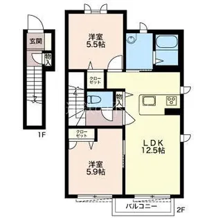 セレブル【2階】の間取り