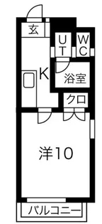 南大通りパークハイツ【3階】の間取り