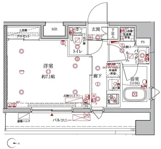 クレイシア森下ステーションサイト【6階】の間取り