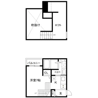 LaLuce黒髪【2階】の間取り