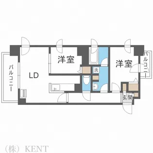 ヴォーネン円山裏参道【2階】の間取り