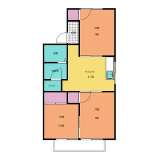 シャンポール飛高【2階】の間取り