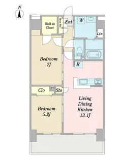 アリアソワン・フォンターナ【6階】の間取り