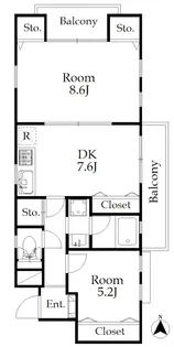 メゾンフォルテ【2階】の間取り