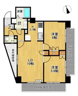 コンフィアル赤木【6階】の間取り