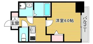 エスリード難波ザ・アーク【10階】の間取り