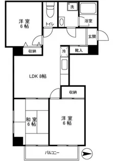 蔵前双葉ハイツ【3階】の間取り